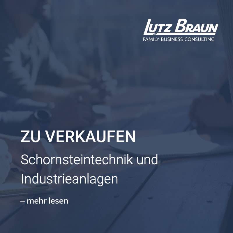 KMU Abluft: Schornsteintechnik, Industrieanlagen, Abluftanlagen, Umsatz 1,5 – 2 Mio. Euro