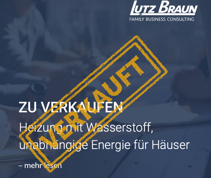 VERKAUFT: KMU Heizung Hydrogen: Pionier unabhängige Energie für Häuser, mit Wasserstoff, ohne Brennstoffzelle