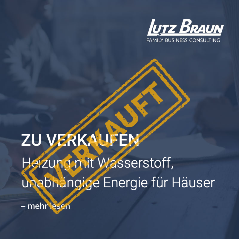 VERKAUFT: KMU Heizung Hydrogen: Pionier unabhängige Energie für Häuser, mit Wasserstoff, ohne Brennstoffzelle